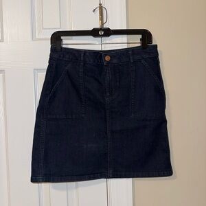LOFT Dark Blue Denim Mini Skirt